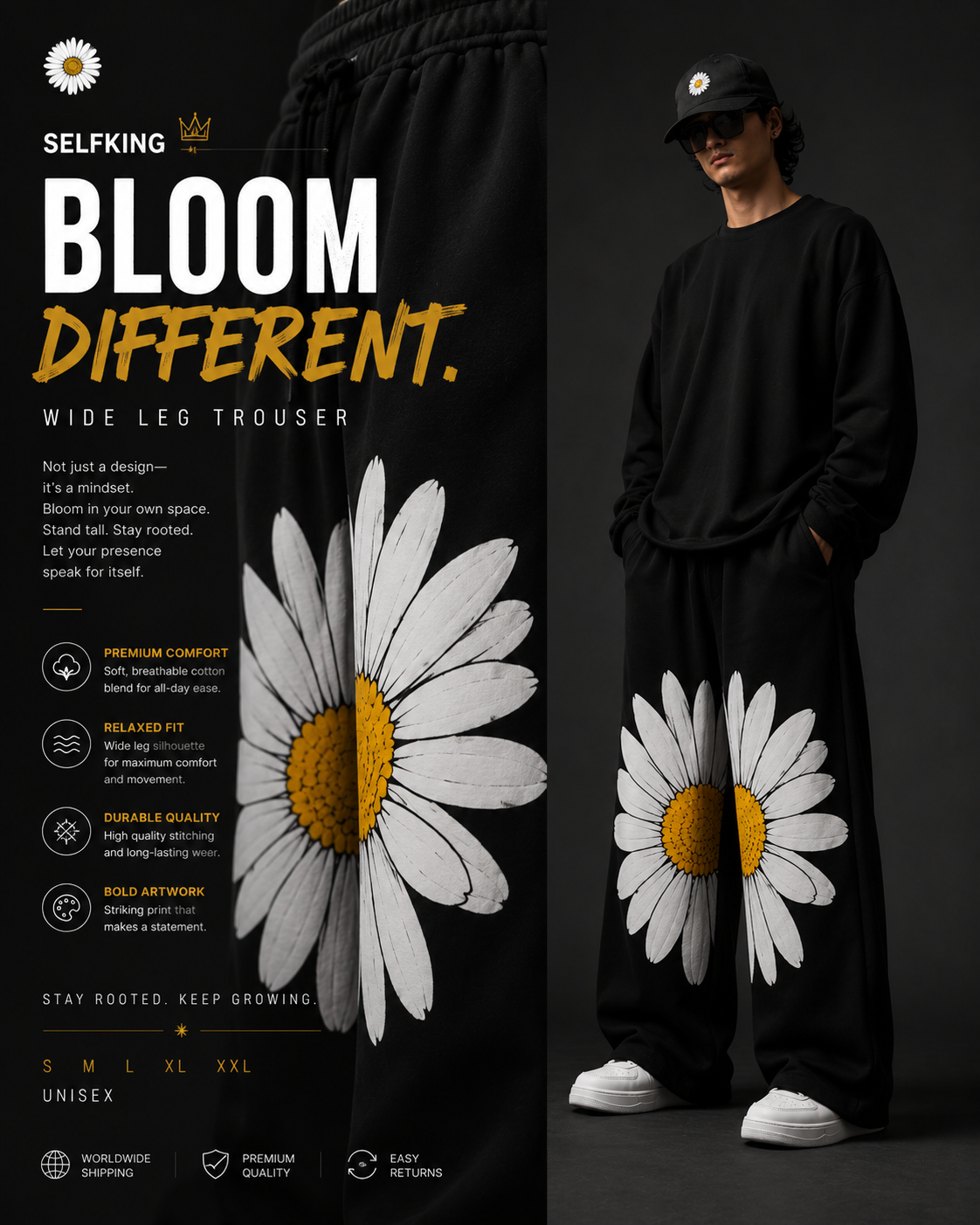 WHITE BLOOM TROUSER