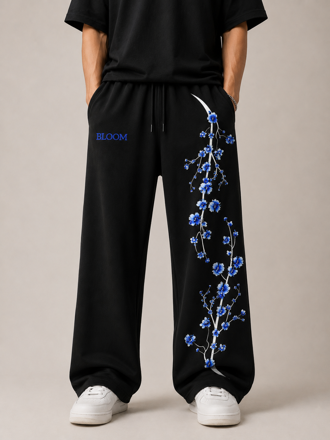 BLUE BLOOM TROUSER