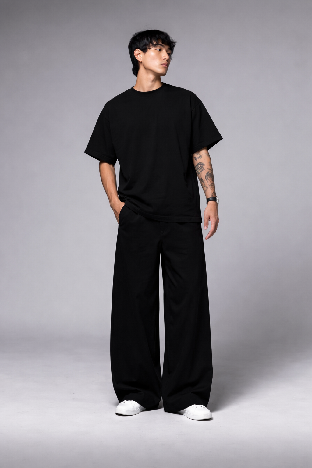 MINIMAL TSRAIGHT FIT BAGGY UNISEX PANT'S