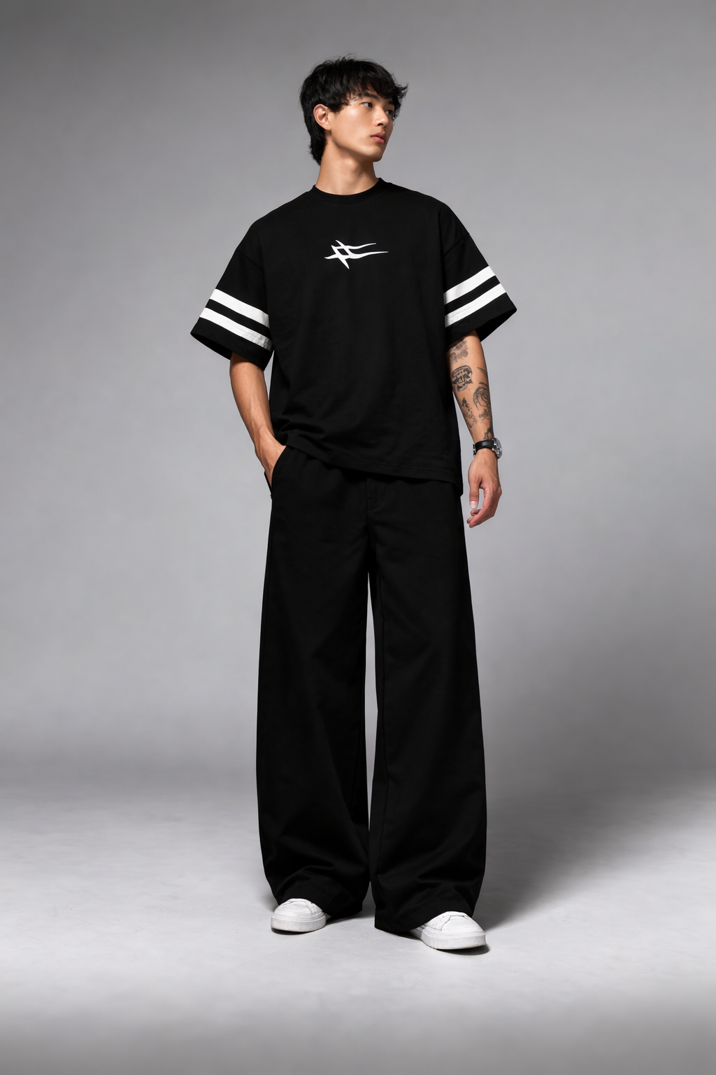 MINIMAL TSRAIGHT FIT BAGGY UNISEX PANT'S