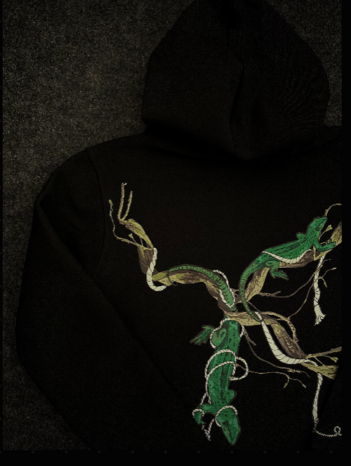 BLACK LYZRA HOODIE