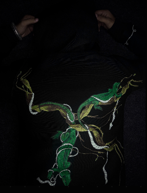 BLACK LYZRA HOODIE